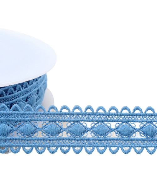 13.5m spool guipure diamonds 30mm lavender blue