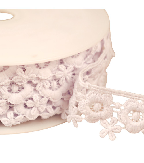 13.5m spool guipure flowers 35mm ecru