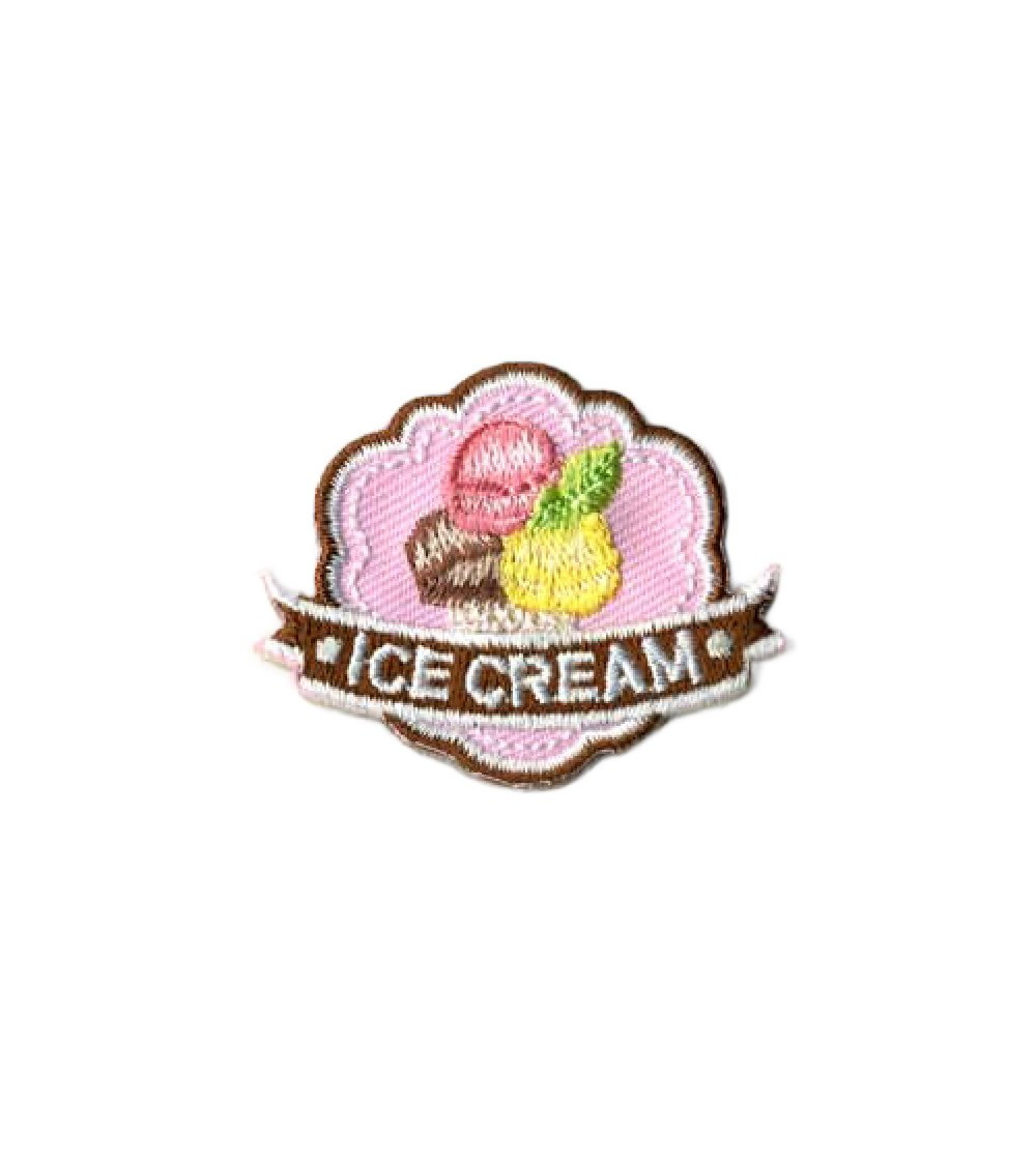 Set of 3 Ice Cream iron-on patches