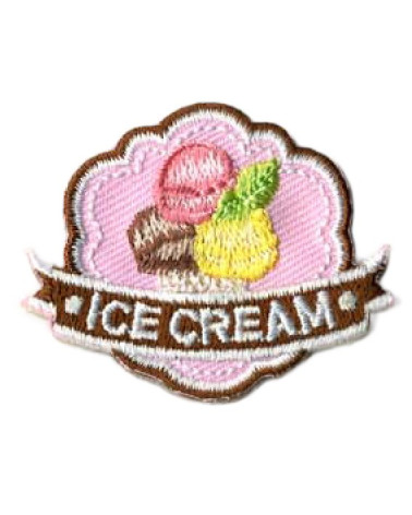 Set of 3 Ice Cream iron-on patches