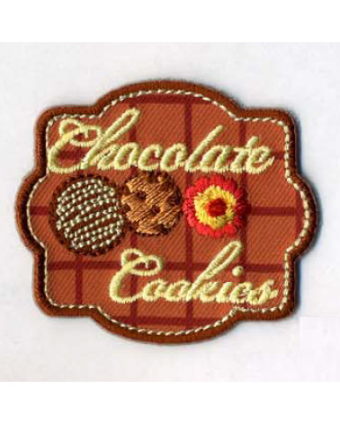 Set of 3 Chocolate Cookies iron-on patches