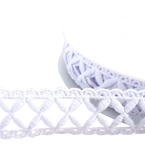 13.5m spool guipure crosspieces 30mm white