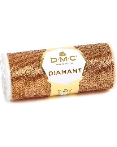 Spool of thread 35m DMC metallic diamond single strand embroidery and cross stitch gold