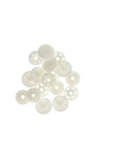 Boutons pressions sans pince Bohin blanc