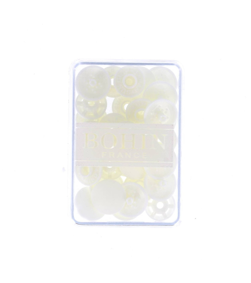 White Bohin snap fasteners without clip