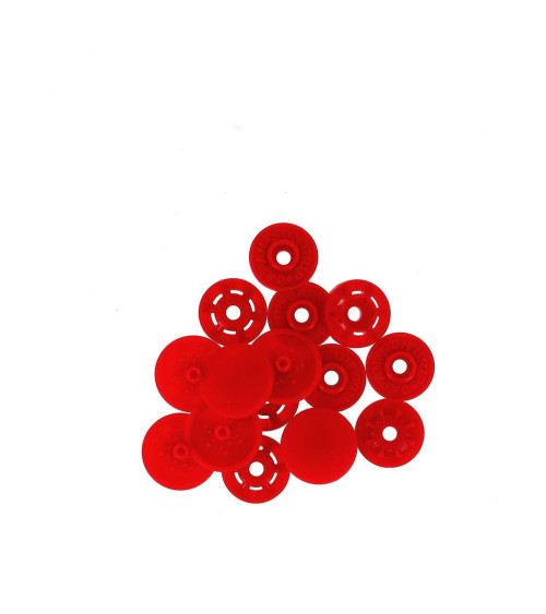 Red Bohin snap fasteners without pliers