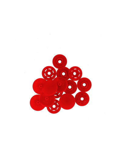 Red Bohin snap fasteners without pliers