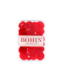 Boutons pressions sans pince 13mm Bohin rouge