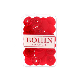 Boutons pressions sans pince Bohin rouge