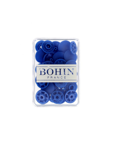 Bohin royal blue snap fasteners without clip