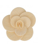 Rose jute sur broche écru