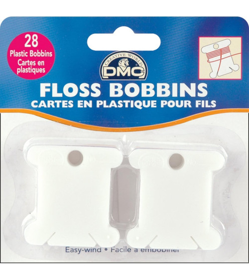 Lot de 28 cartes en plastiques DMC pour fils broderie canevas