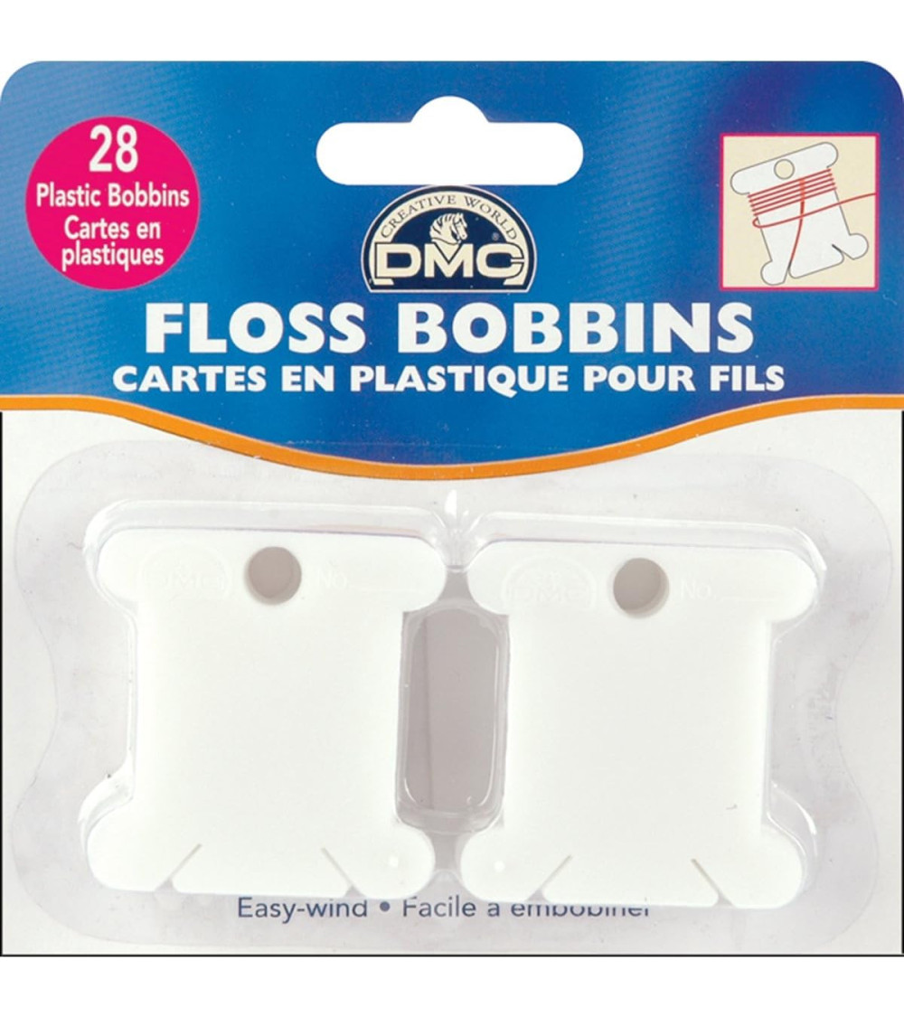 Lot de 28 cartes en plastiques DMC pour fils broderie canevas