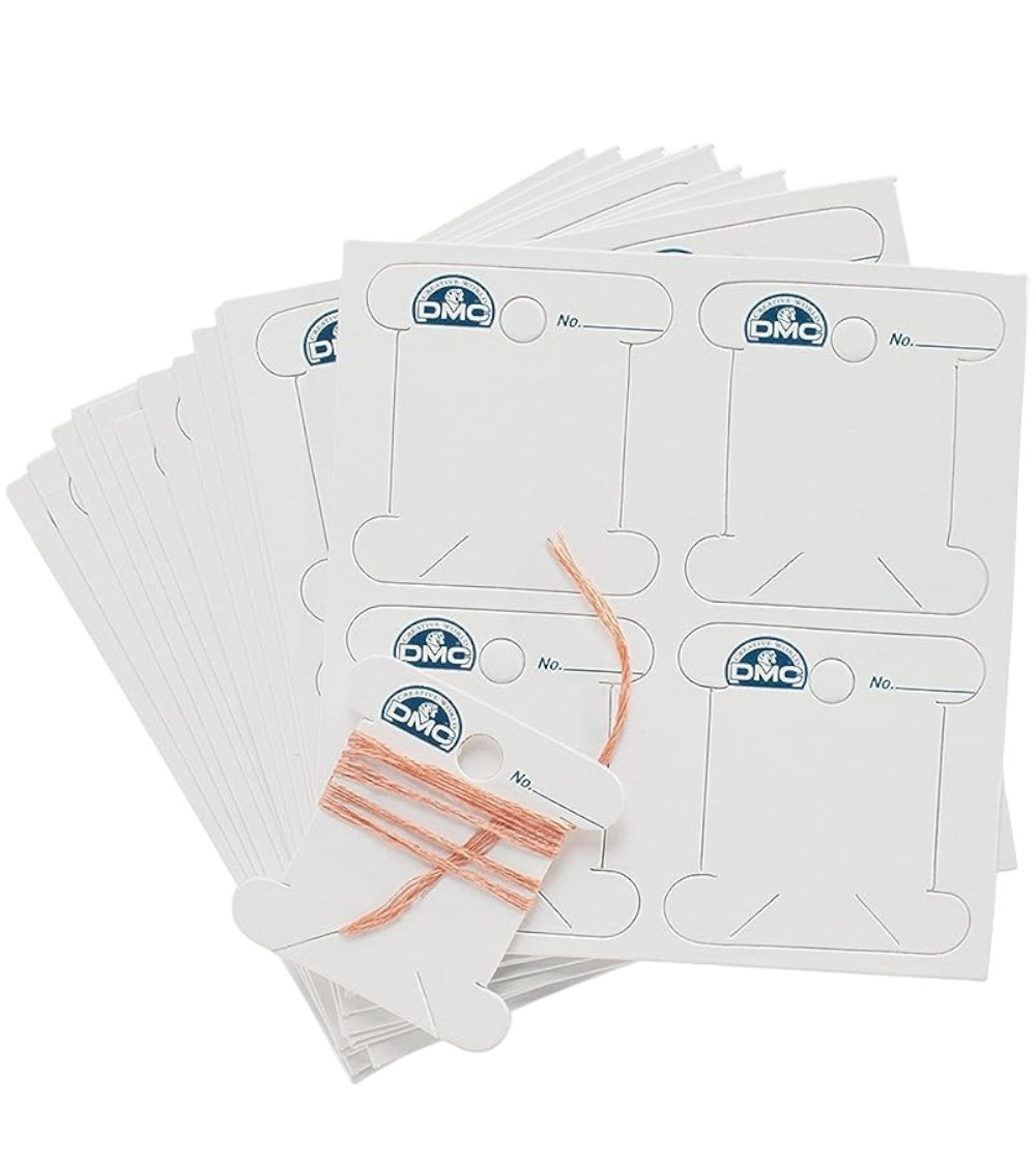 Lot de 56 de cartes en carton DMC pour fils broderie canevas