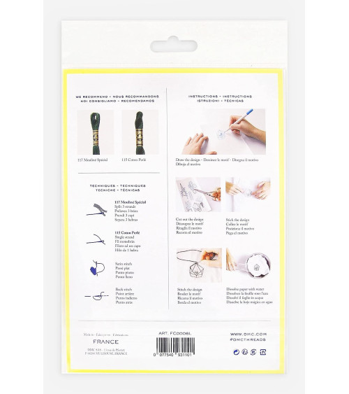 Pack de 2 feuilles vierges magiques A5 MDC - Feuille magique, soluble et autocollante - Broderie traditionnelle