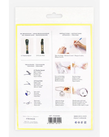 Pack of 2 A5 MDC Magic Blank Sheets - Magic Sheet, Soluble and Self-Adhesive - Traditional Embroidery