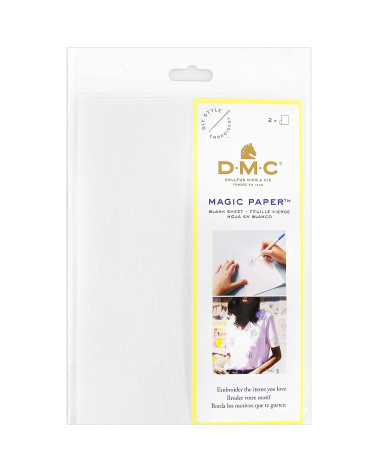 Pack de 2 feuilles vierges magiques A5 MDC - Feuille magique, soluble et autocollante - Broderie traditionnelle
