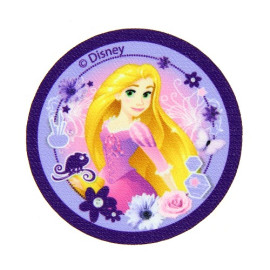 Ecusson imprimé Princesses Disney - Raiponce - 6,5 x 6,5cm