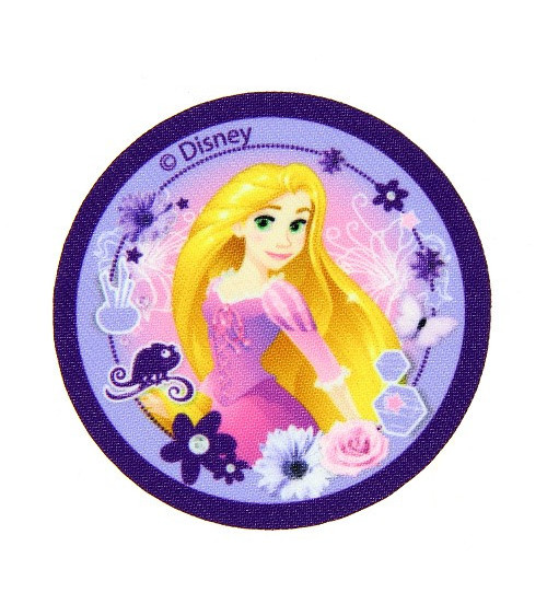 Ecusson imprimé Princesses Disney - Raiponce - 6,5 x 6,5cm