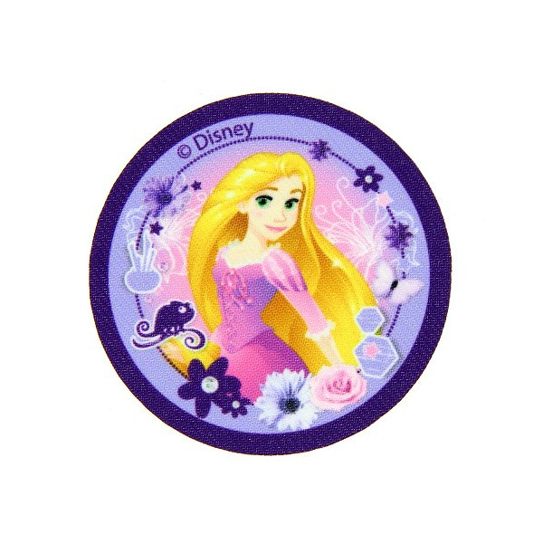 Ecusson imprimé Princesses Disney - Raiponce - 6,5 x 6,5cm