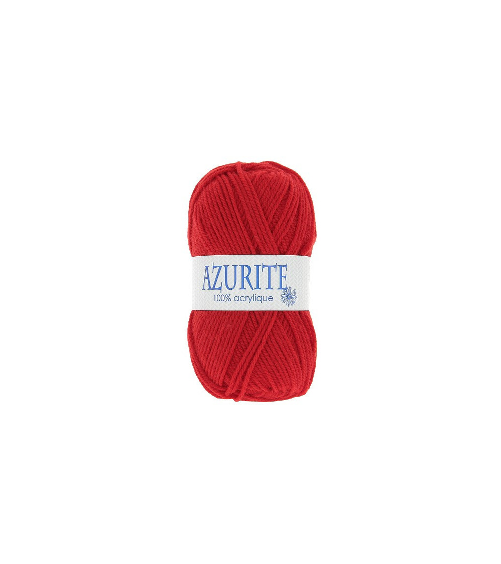 Pack of 10 balls of Azurite knitting wool 100% acrylic red 0156