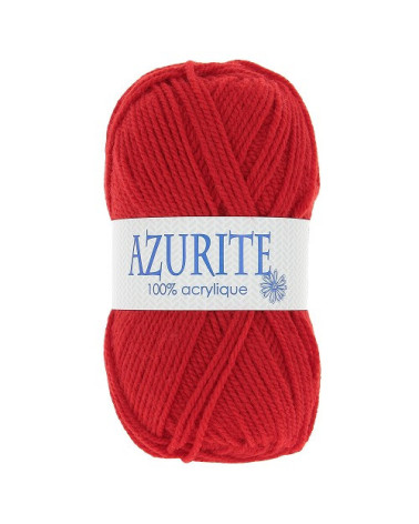 Pack of 10 balls of Azurite knitting wool 100% acrylic red 0156