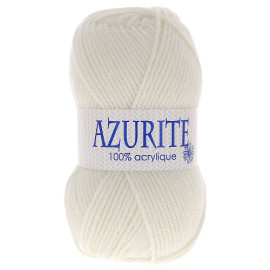 Lot de 10 pelotes de laine à tricoter Azurite 100% acrylique écru 0211