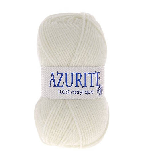 Pack of 10 balls of Azurite knitting wool 100% acrylic ecru 0211