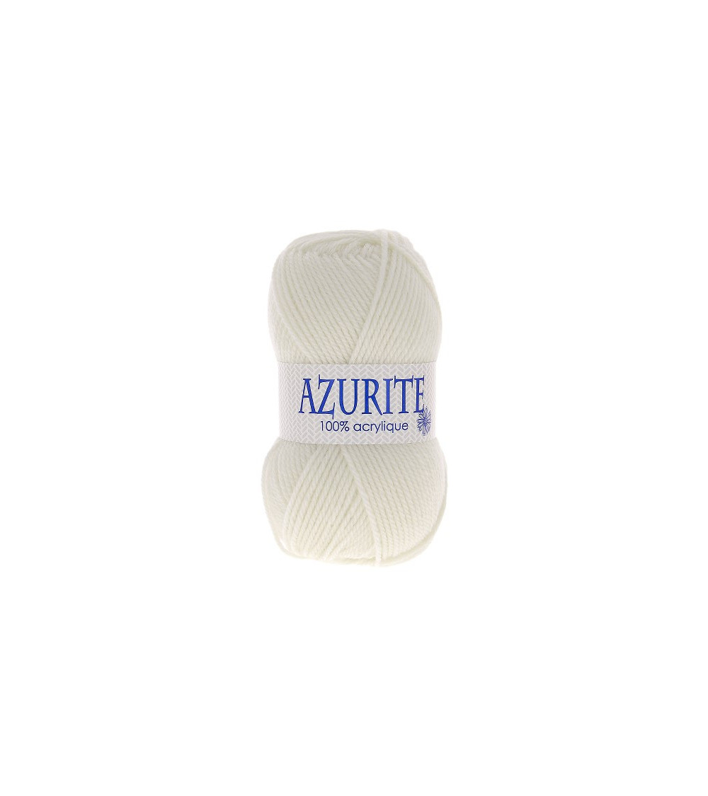 Pack of 10 balls of Azurite knitting wool 100% acrylic ecru 0211