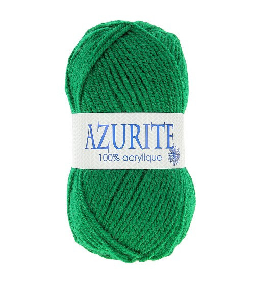 Lot de 10 pelotes de laine à tricoter Azurite 100% acrylique vert normandie 0338