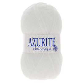 Lot de 10 pelotes de laine à tricoter Azurite 100% acrylique blanc 0501