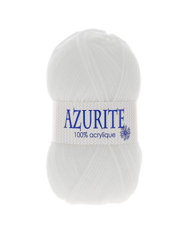 Lot de 10 pelotes de laine à tricoter Azurite 100% acrylique blanc 0501