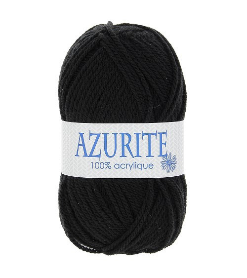 Lot de 10 pelotes de laine à tricoter Azurite 100% acrylique noir 0585