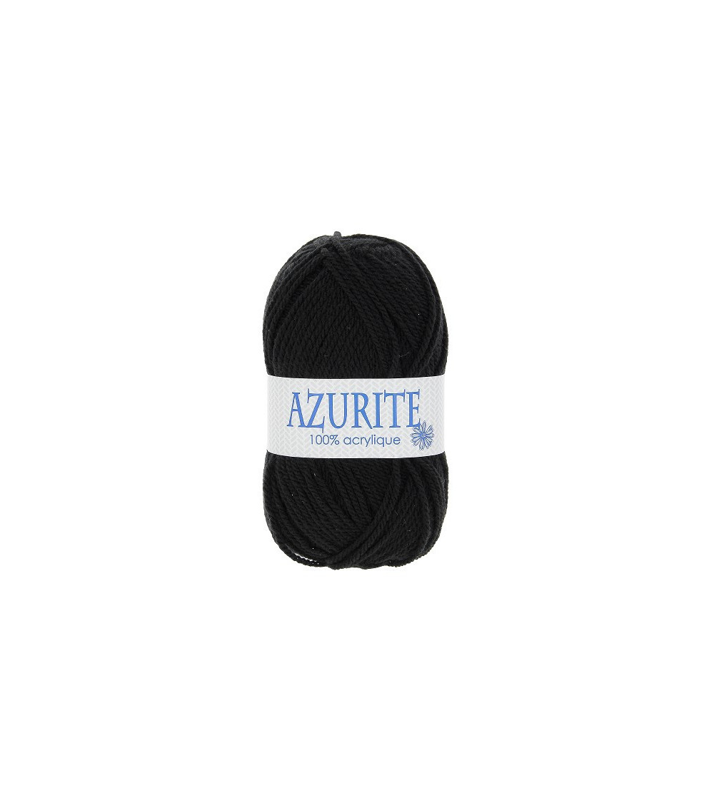 Lotto di 10 gomitoli di lana per maglieria Azzurrite 100% acrilico nero 0585