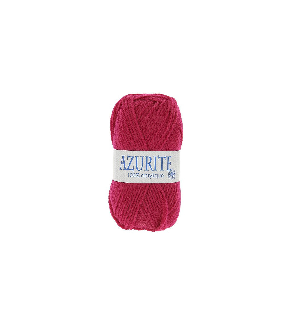 Lot de 10 pelotes de laine à tricoter Azurite 100% acrylique rose framboise 3019
