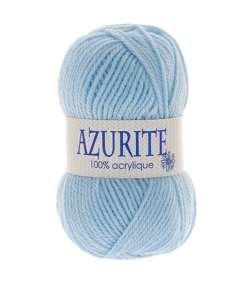 Lot de 10 pelotes de laine à tricoter Azurite 100% acrylique bleu layette 3036
