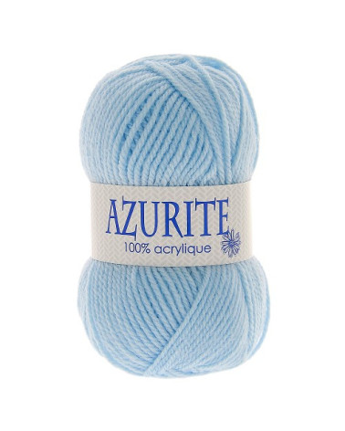 Lot de 10 pelotes de laine à tricoter Azurite 100% acrylique bleu layette 3036