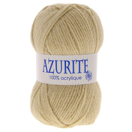 Lot de 10 pelotes de laine à tricoter Azurite 100% acrylique beige 3057