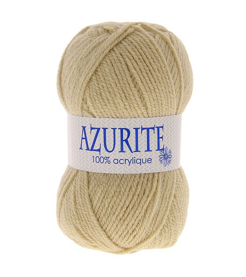 Lotto di 10 gomitoli di lana per maglieria Azzurrite 100% acrilico beige 3057