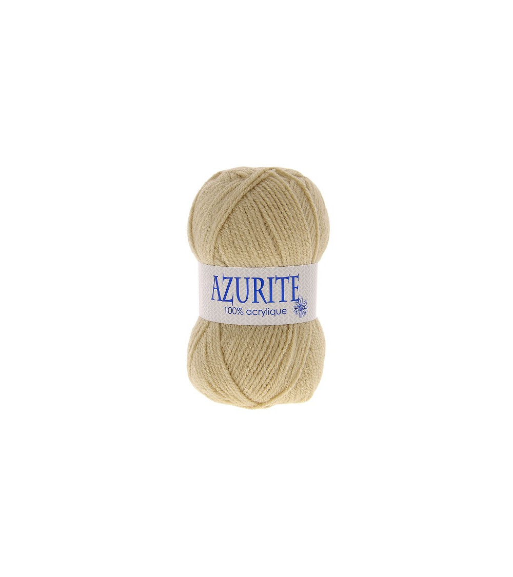 Lotto di 10 gomitoli di lana per maglieria Azzurrite 100% acrilico beige 3057