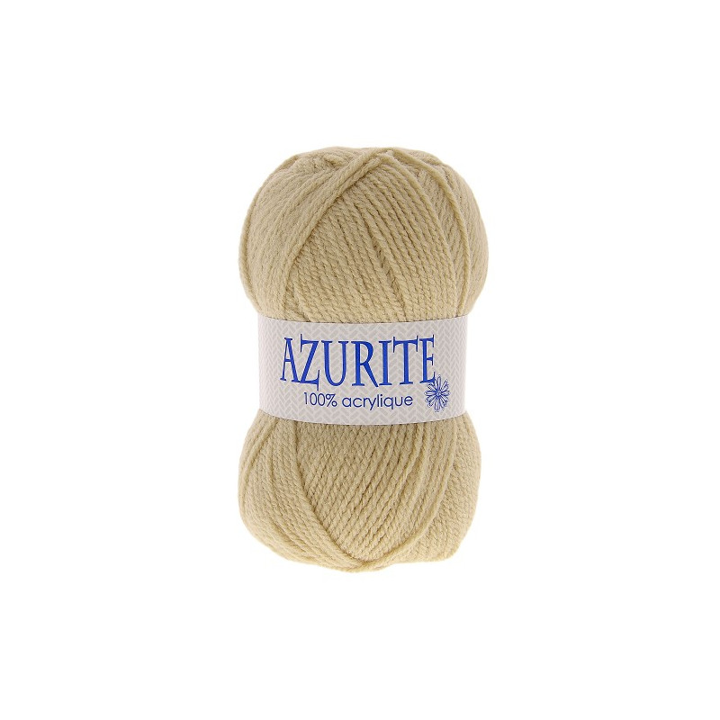 Lot de 10 pelotes de laine à tricoter Azurite 100% acrylique beige 3057 -   - Vente en ligne d'articles de mercerie