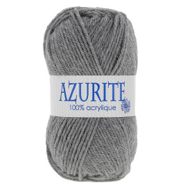 Lot de 10 pelotes de laine à tricoter Azurite 100% acrylique gris moyen 3074