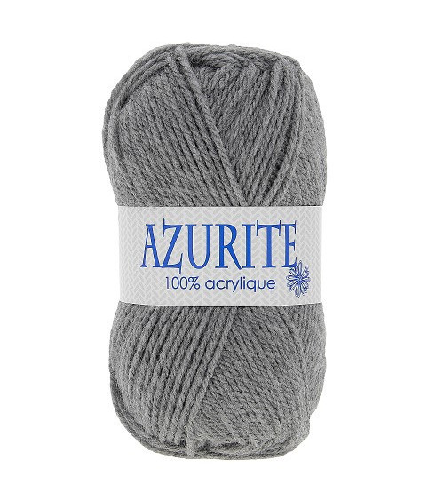 Lot of 10 balls of Azurite knitting wool 100% acrylic medium gray 3074