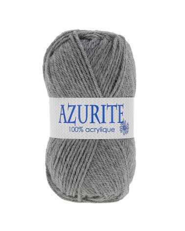 Lot de 10 pelotes de laine à tricoter Azurite 100% acrylique gris moyen 3074