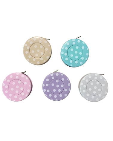 Centimeter reel 150cm random pastel color beige light gray pink lavender water green