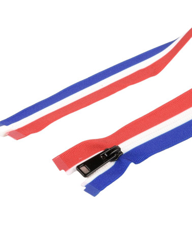 Cierre separable bandera francesa azul blanco rojo