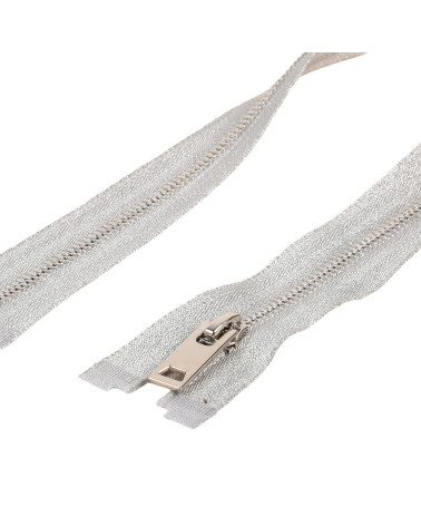 Shiny silver separable closure