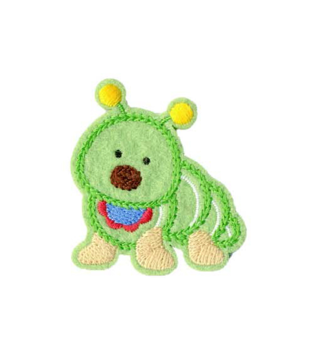 Set of 3 adorable caterpillar iron-on patches