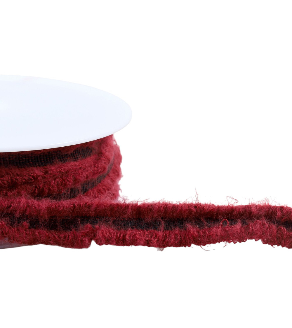 Spool of 20m stretch dress braid 20mm burgundy