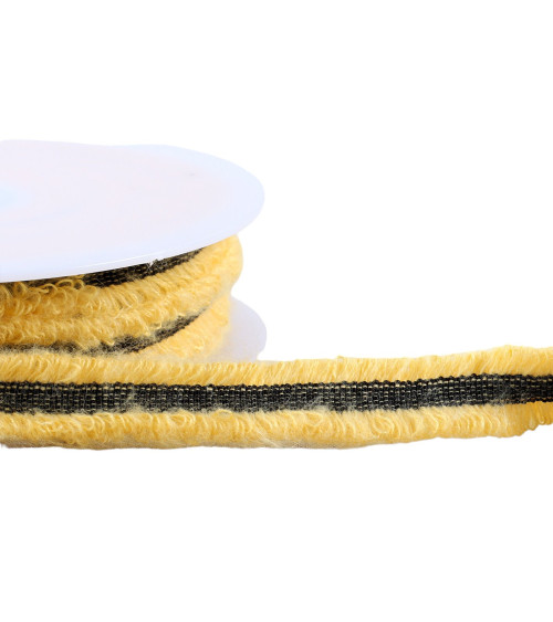 20m spool of mottled dress braid 20mm yellow/orange